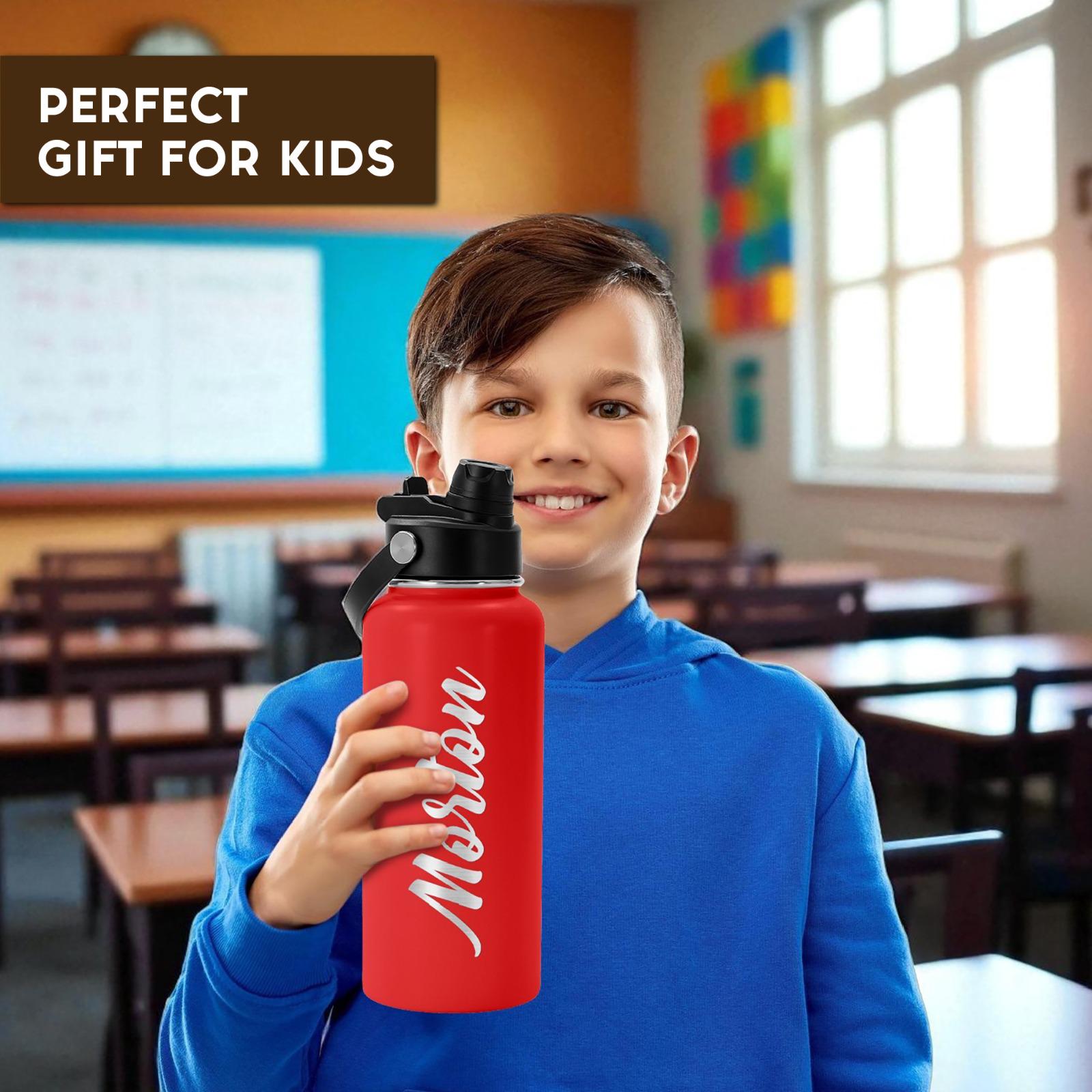 Personalized Kids Water Bottle, Custom 32oz Back to School Bottle ...
