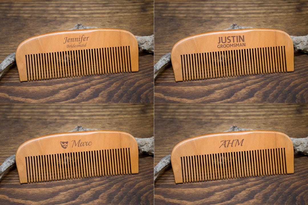 Custom Comb Set Wood Comb, Wooden Hair Comb, Engraved Comb, Personalized Comb, Custom ...