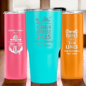 Vacation tumbler, cruise tumbler, palm tree beach gift, family trip tumbler, annual trip, mexico vacation, girls weekend trip, reunion vegas