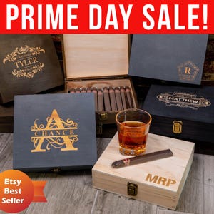 Personalized cigar box, groomsman gift box, gift for man, engraved wood box, wedding bridal gift, best man gift, party gift box, men's box