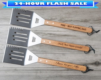 Vatertagsgeschenk, Gravur Spatula, Grillspuschen, personalisierter Spüler, Grillen, Grillen, Grillen, BambusHolz Spüler, König des Grills, Vatertagsgeschenk