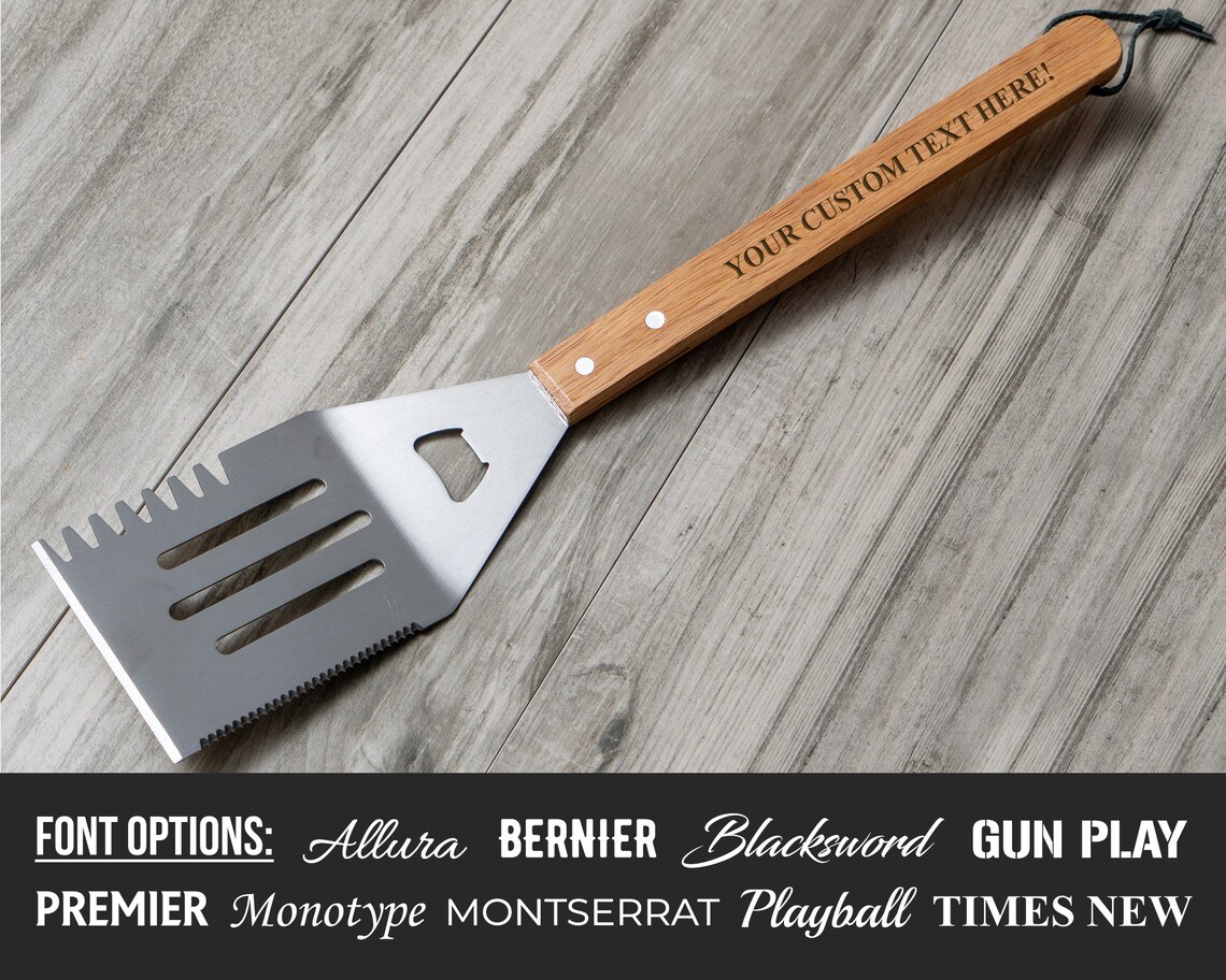 Personalized Spatula Grilling Spatula BBQ Spatula Bamboo Etsy Canada