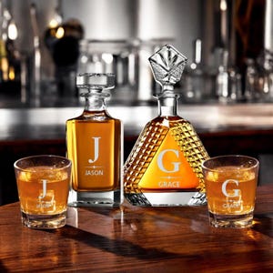 Personalized whiskey decanter, custom whiskey decanter, engraved whiskey decanter, whiskey decanter for men, bourbon & scotch lover gift