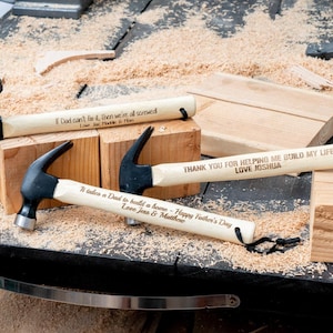 Father&#39;s day hammer, engraved hammer for dad, daddy hammer, gift for dad, best dad gift, fathers gift idea, gift for pop, pops hammer