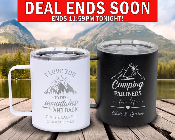 Insulated wedding mug, insulated mug, adventure mug, mr and mrs mug, metal coffee mugs, bridesmaid mug, coffee wedding favors, coffee gift