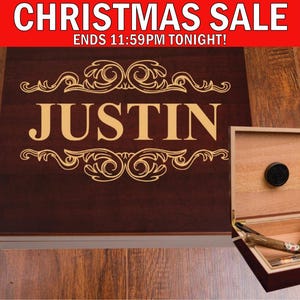 Cigar Humidor, Humidor Cigar Box, Personalized Cigar Humidor, Groomsmen Gift, Cigar Box, Custom Humidor, Humidor Box