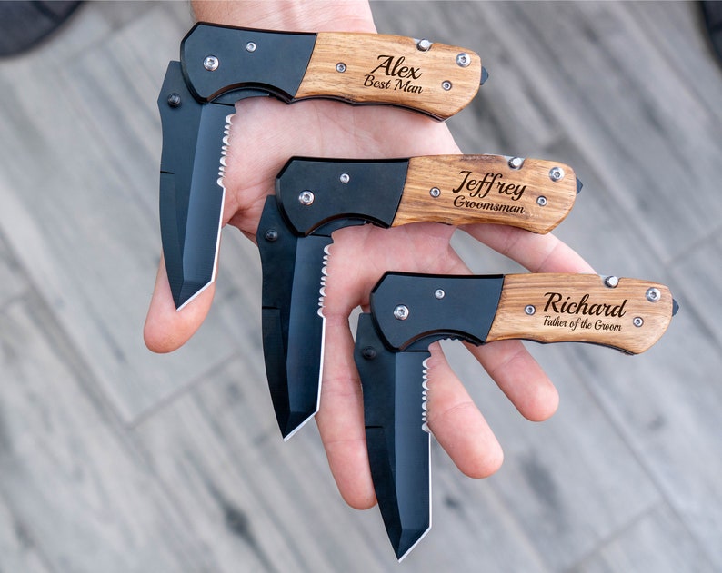 Pocket Knife, Engraved Knife, Personalized Pocket Knife, Custom Knives, Groomsmen Knife, Groomsman Pocket Knife, Fathers Day Gift, The Beast 
