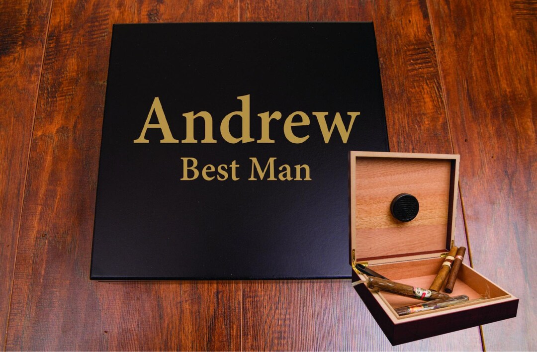 Humidor Gift for Groomsmen, Personalized Humidor Box, Cigar Humidor Box