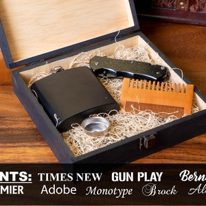 Rustic Cigar Box, Groomsmen Cigar Box, Best Man Gift, Wooden Cigar Box, Wood Gift Box, Groomsman Gift Box, Vintage Box, Wedding Party Box image 3