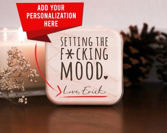 Setting the Fucking Mood Candle, Personalized Dirty Candle, Couples Gift, Gag Gift Candle, Dirty Candle Gift