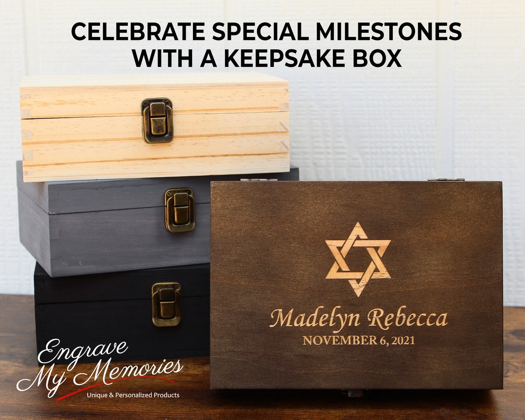 Bar Mitzvah Keepsake Box Hebrew School Gift Bar Mitzvah Etsy