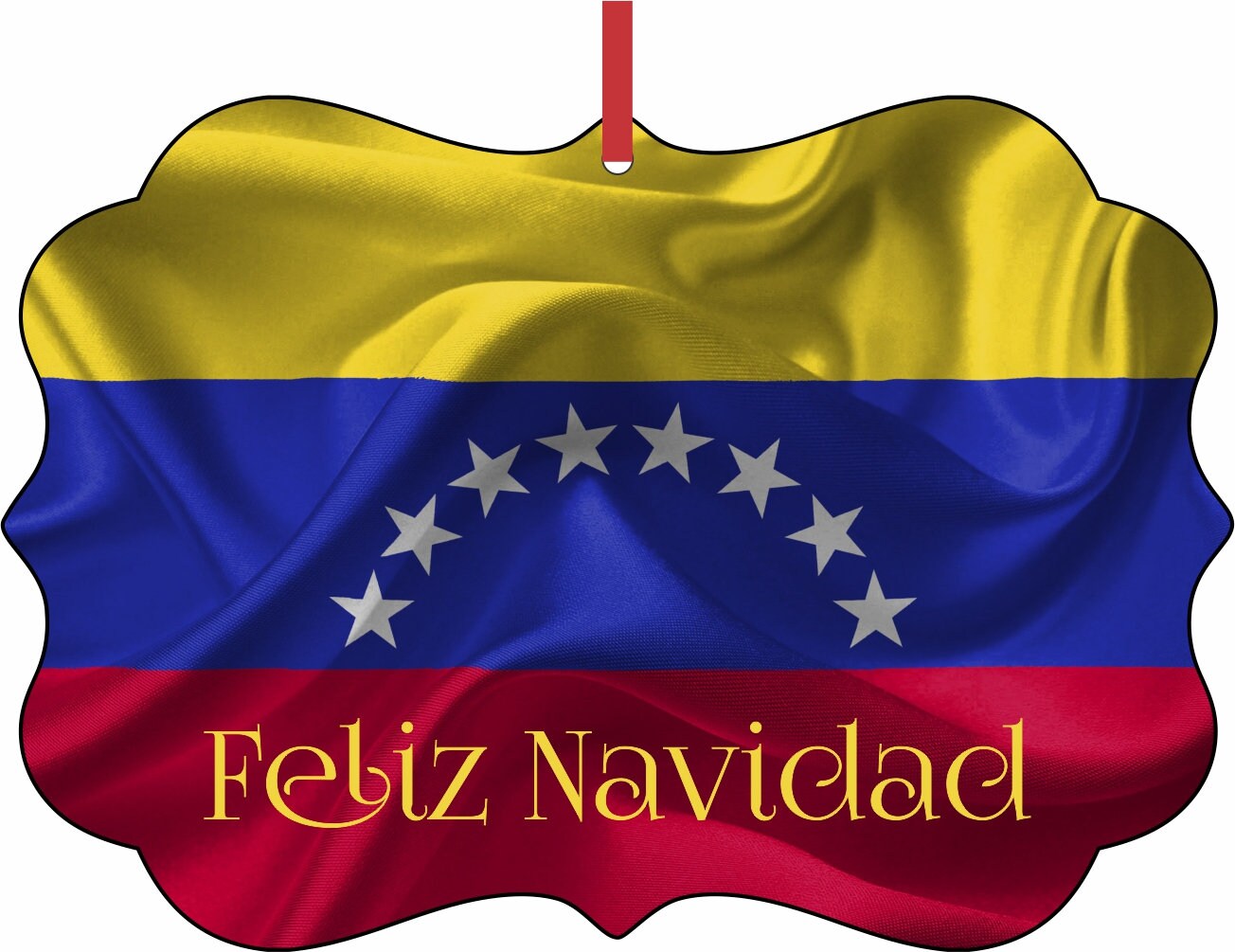 Flag Venezuela Feliz Navidad Elegant Christmas Ornament Etsy