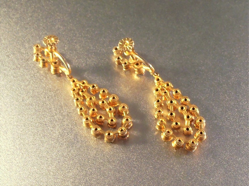 Edwardian Paste Dangle Earrings Rolled Gold Screw Back Etsy