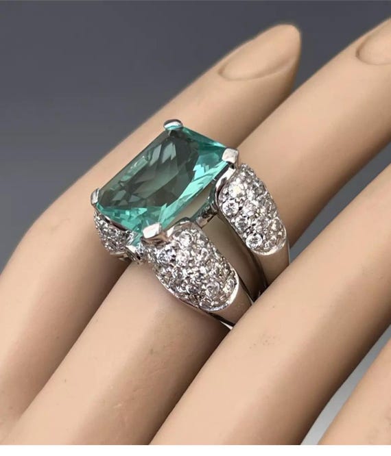 Sterling Cocktail Statement Ring, Designer Signed… - image 9