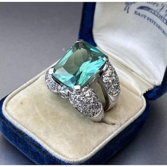 Sterling Cocktail Statement Ring, Designer Signed… - image 4