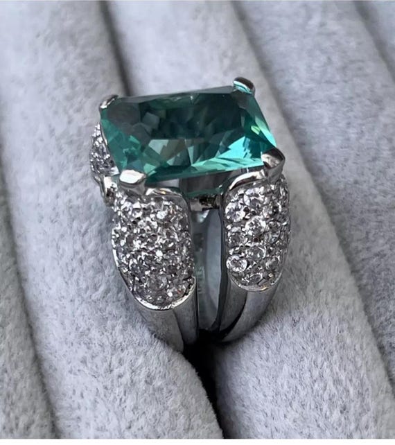 Sterling Cocktail Statement Ring, Designer Signed… - image 10