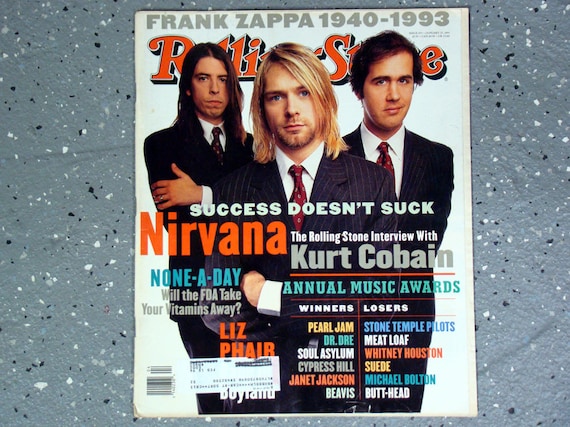 Nirvana - Rolling Stone Magazine Issue# 674 - 1994 - Etsy Israel