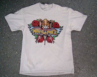 Aerosmith Permanent Vacation Tour T Shirt 1987 (Small) - Please Read Description!