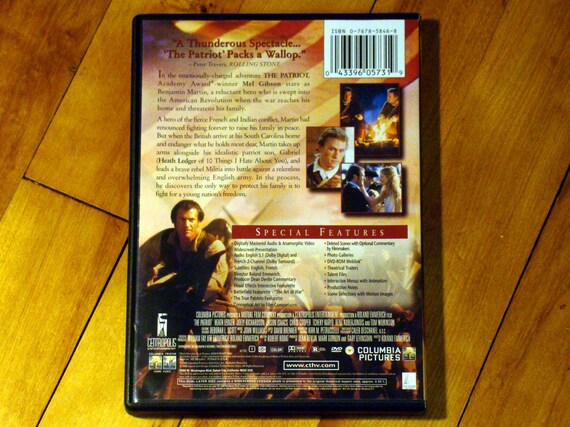 The Patriot Mel Gibson Widescreen Dvd 00 Etsy