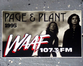 WAAF - Page & Plant - Bumper Sticker - 1995