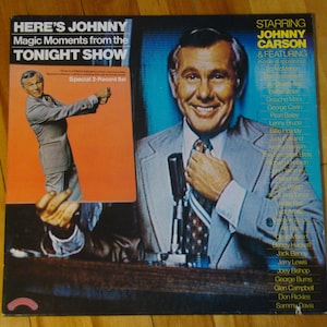 Johnny Carson - Here&#39;s Johnny:  Magic Moments from The Tonight Show - Original Pressing - Double Album - Vinyl Record - 33 rpm - 1974