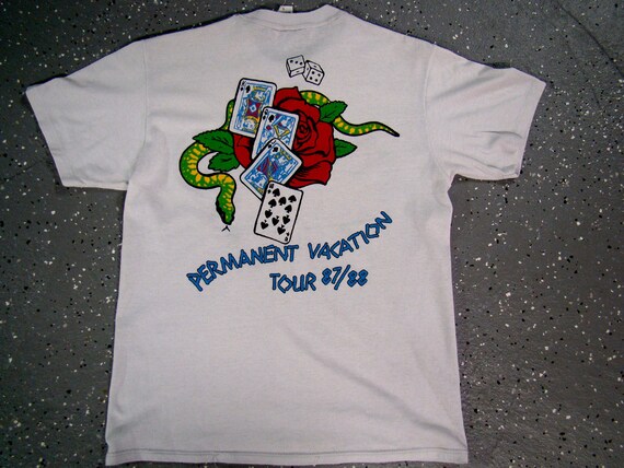 Aerosmith Permanent Vacation Tour T Shirt 1987 small Please Read Description Etsy Sweden
