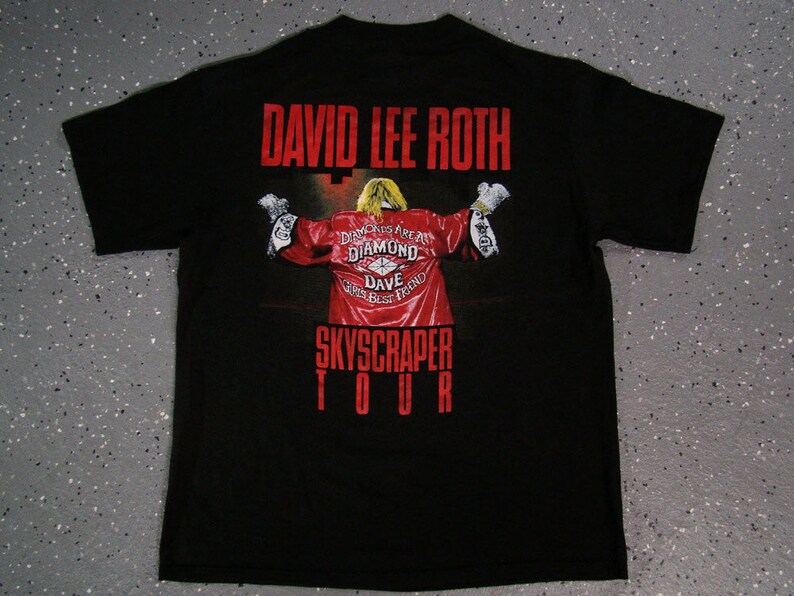 David Lee Roth Skyscraper Tour T Shirt 1988 medium Please - Etsy