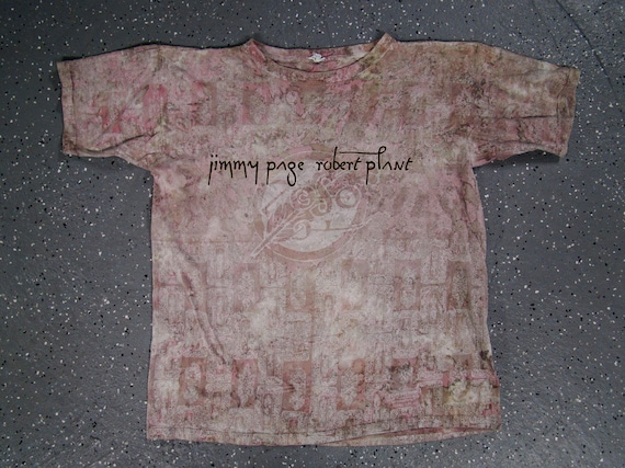 Page & Plant No Quarter Tour T Shirt 1995 Winterl… - image 1