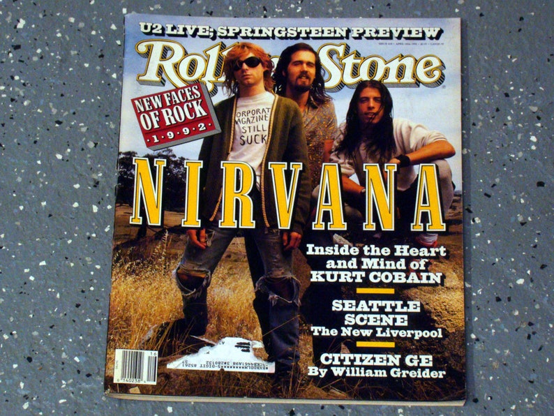 Nirvana Rolling Stone Magazine Issue 628 1992 Etsy