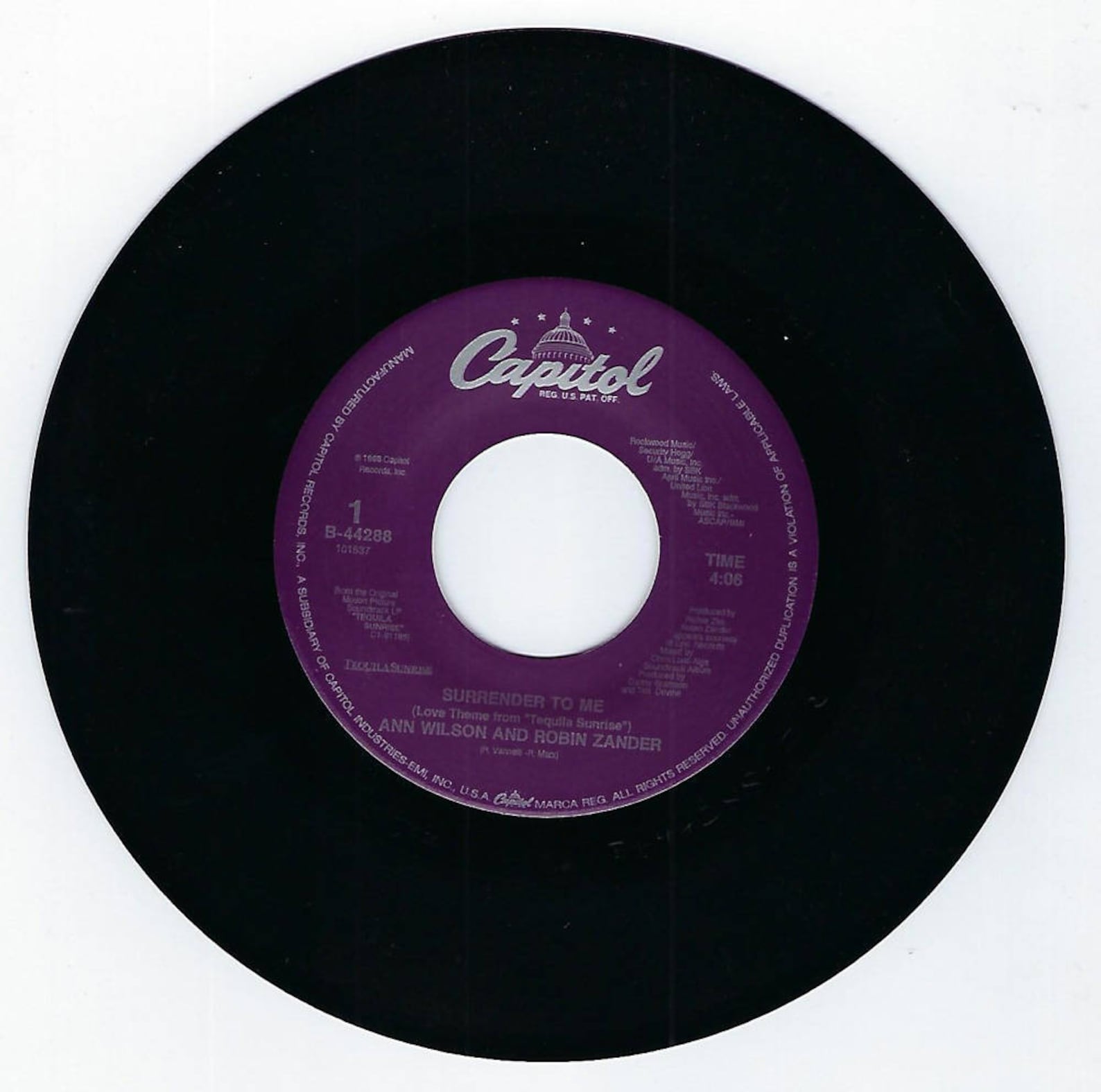 Ann Wilson & Robin Zander Surrender To Me 45rpm 1988 Etsy