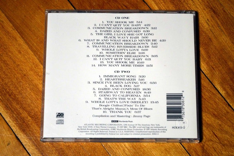 Led Zeppelin BBC Sessions Compact Disc 2 Disc Set 1997 image 2