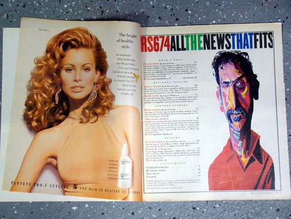 Nirvana - Rolling Stone Magazine Issue# 674 - 1994 - Etsy Israel