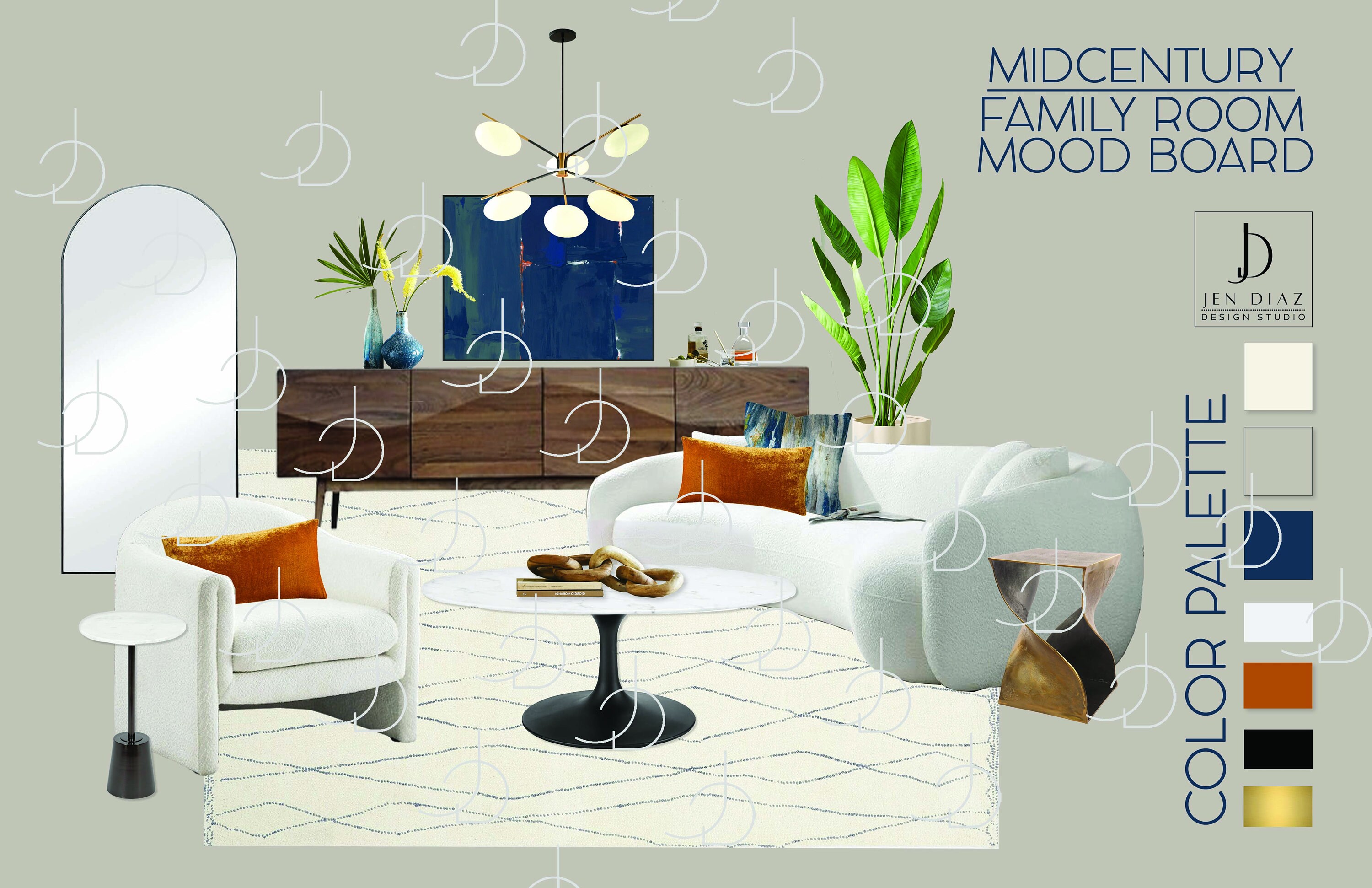 Printable Mood Board Printable Designs Modern Living Room Stylish Home ...