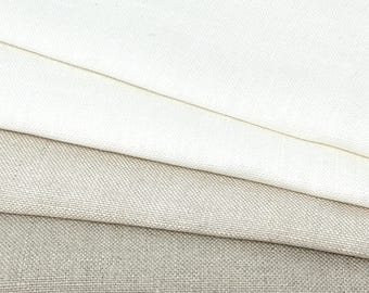 Stain Resistant Medium Heavy Weight 100% Linen Weave Fabric By The Yard, 54"Width, CL1124