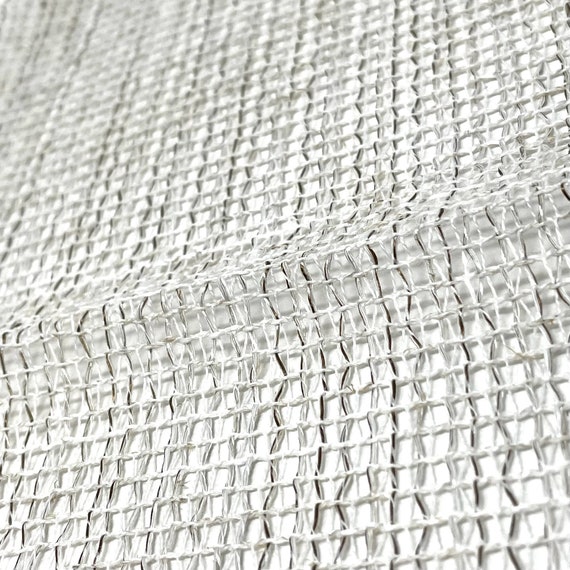 Large Mesh Net Faux Linen Fabric by the Yard Curtain Drapery