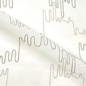 Embroidery Abstract Blend Linen Fabric By The Yard, Curtain, Drapery, Table Top, 54&quot; Width/CL1062