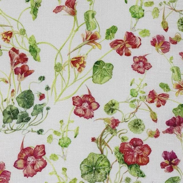 Floral Print 100% Linen Fabric by the Yard | 58"width | CL1021 - Etsy