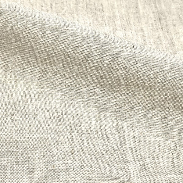 Solid Plain Double Width 100% Natural Linen Fabric By The Yard, Curtain, Drapery, Table Top, 118" Width/CL1056