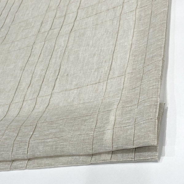 Seamed Blend Linen Flat Relaxed Casual Roman Shade, Farmhouse contemporary Roman Shade/CL1086