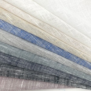 2 Tone Poly Linen Sheer Fabric by the Yard / 118&quot; Wide / CL1034