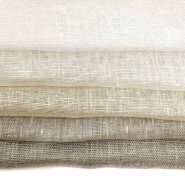 100% Natural Rustic Sheer Linen Fabric By The Yard, White, Ivory, Curtain, Drapery, Table Top, 58" Width/CL1050