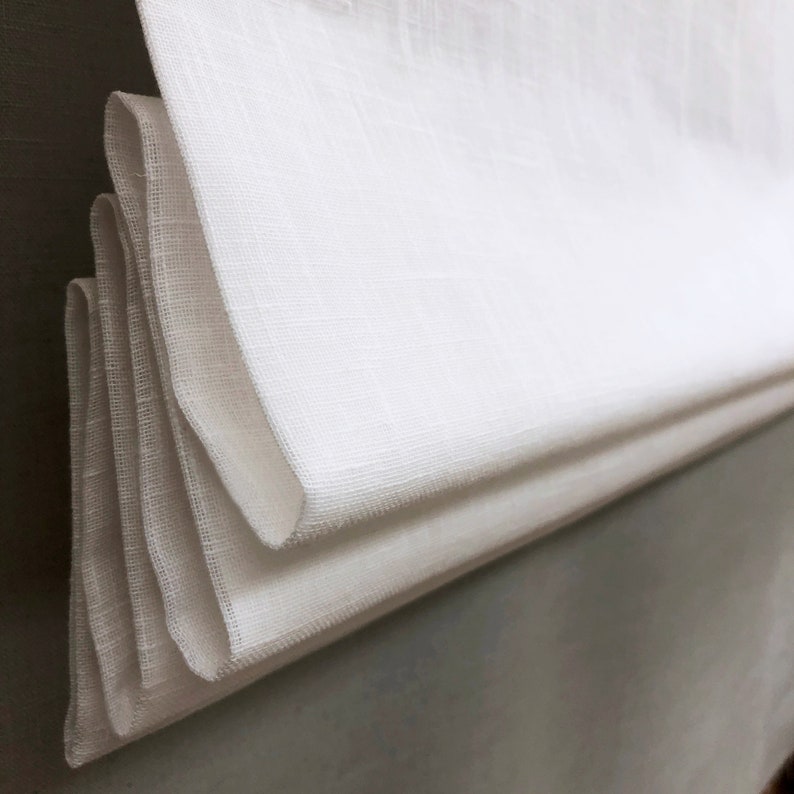 Light Gray Dark Gray Ivory Black 5 COLORS Linen Blend Sheer Solid Linen White