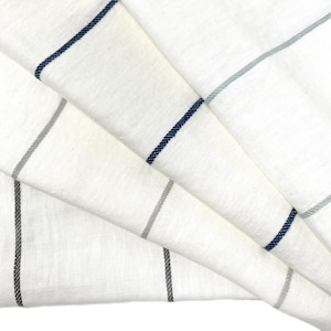 3 1/2&quot; Wide Stripe Natural Linen Fabric / 55&quot; Width / CL1003