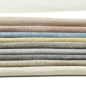 Faux Linen Cotton Fabric By The Yard, Kane, Curtain, Drapery, Table Top, 54&quot; Width/CL1057