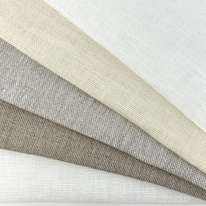 Textured Rustic Old 100% Natural Sheer Linen Fabric By The Yard / 57&quot; Width / CL1075