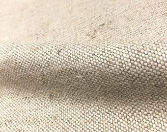 Linen Blend Medium Weight Fabric By The Yard, White, Ecru, Indigo, Grey, Curtain, Drapery, Table Top, 54" Width/CL1038