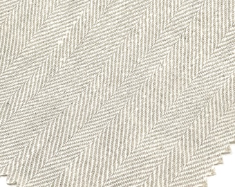 Tissu en lin 100 % naturel à chevrons par mètre, rideaux, draperie, décoration d'intérieur, plateau de table, 55" de largeur/CL1047