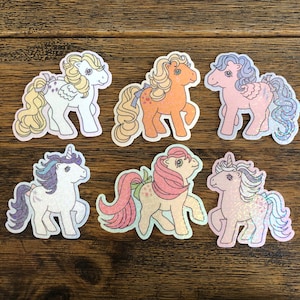 6 Pack Holographic Pony Sticker Pack~MLP inspired~