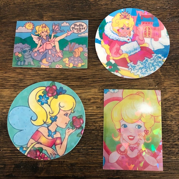 Vintage Style Holographic Polly Pocket Inspired Stickers! *YOU CHOOSE*