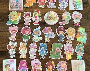 ヴィンテージスタイルのホログラフィック ストロベリーガール風ステッカー！ *5番をお選びください*